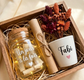 Coffret cadeau personnalisé en bois rustique