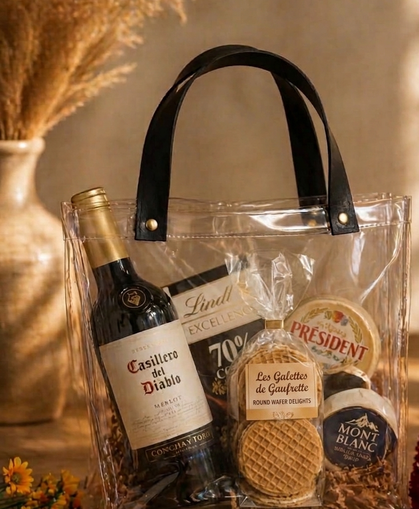 Kit cadeau gourmet — Sac transparent